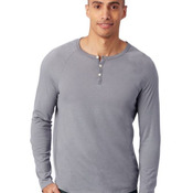 Organic Long Sleeve Raglan Henley Tee